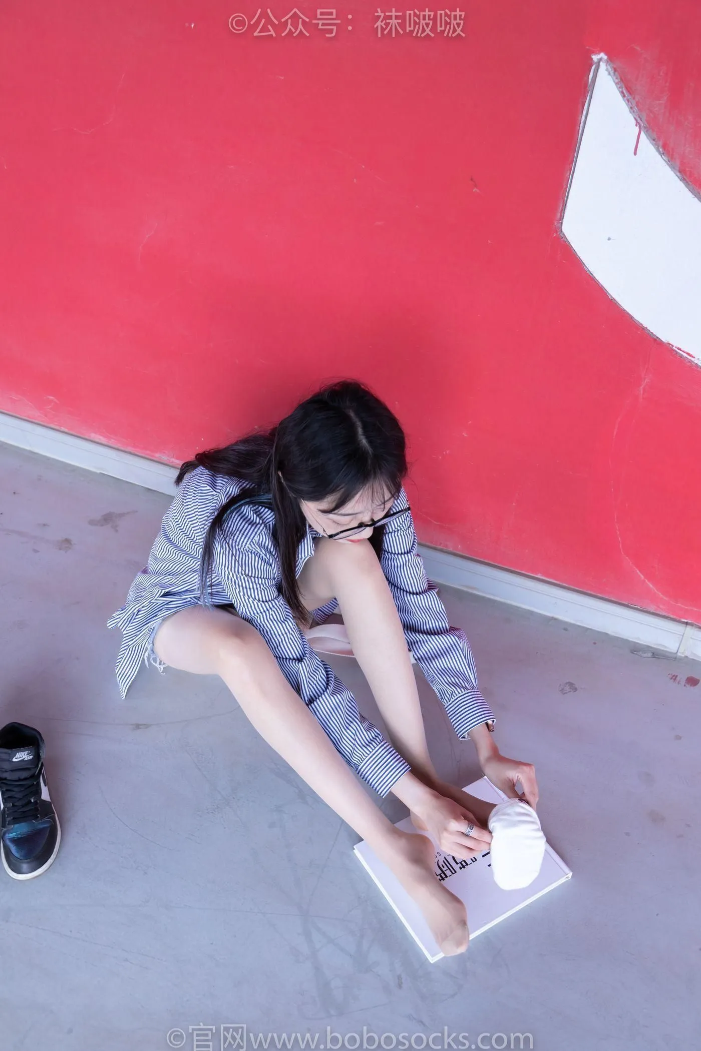 [BoBoSocks袜啵啵]NO.011 稚予-AJ、白色短棉袜、肉丝 [139P]插图2
